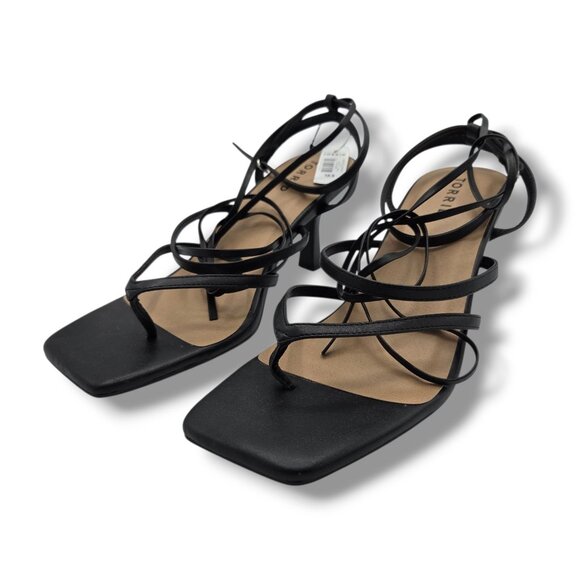 Torrid Wrap Heel Thong Sandal Womens 10.5WW Extra Wide Black - Picture 4 of 10